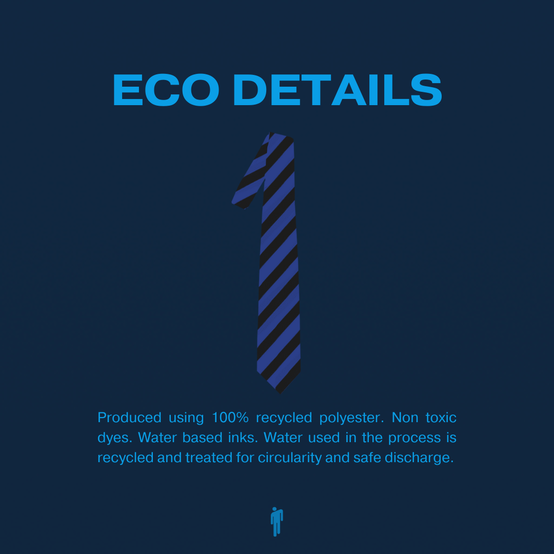 Black & Blue Striped Necktie