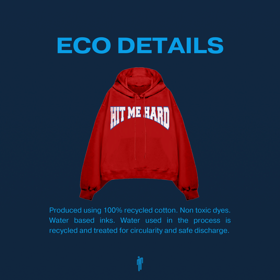 HIT ME HARD AND SOFT RED HOODIE