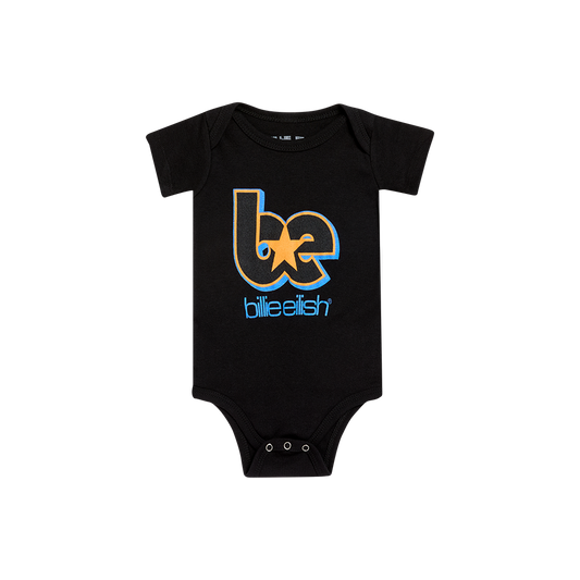 BE Star Infant Black Onesie