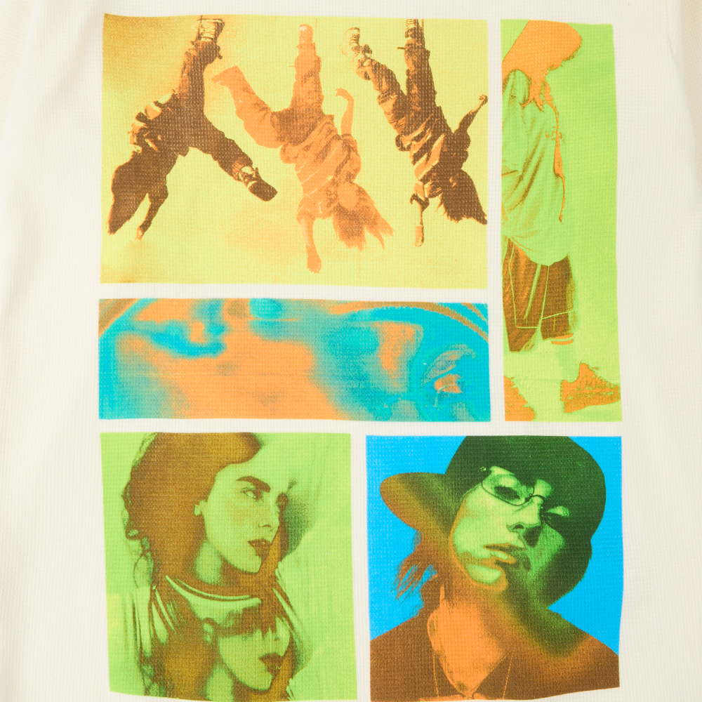 BIRDS OF A FEATHER COLLAGE THERMAL LONG SLEEVE