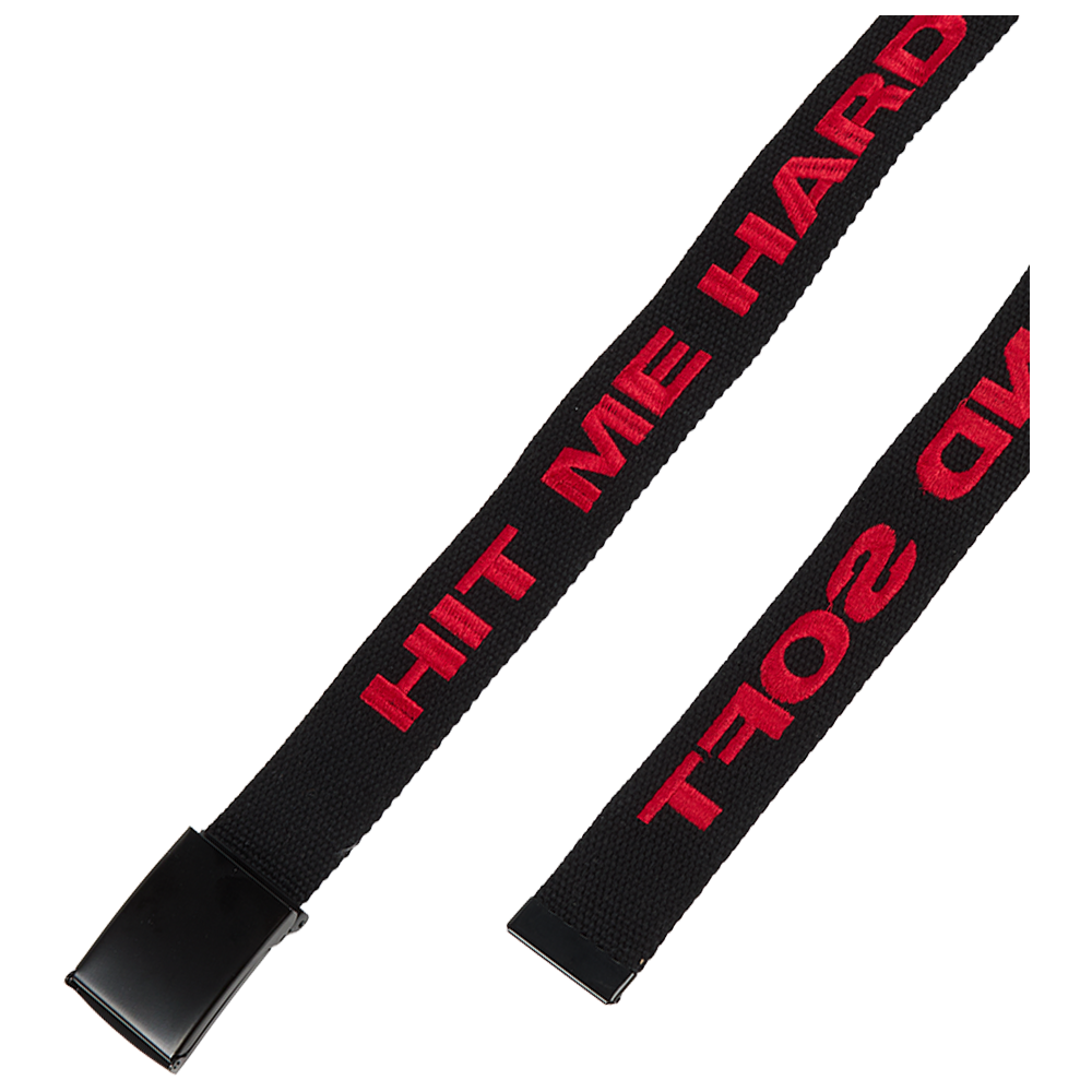HIT ME HARD AND SOFT BLACK AND RED BELT