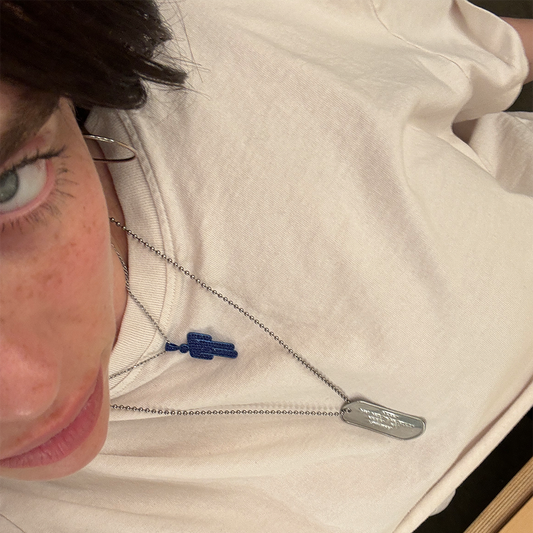 HIT ME HARD AND SOFT Blue Blohsh Necklace