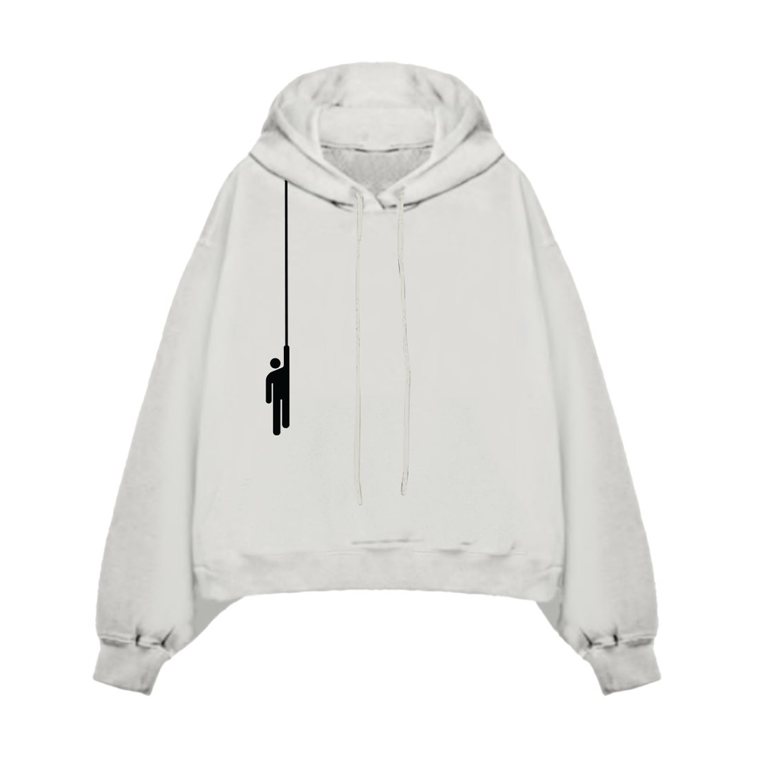 Hanging Blohsh White Hoodie