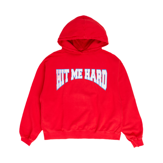 HIT ME HARD AND SOFT RED HOODIE