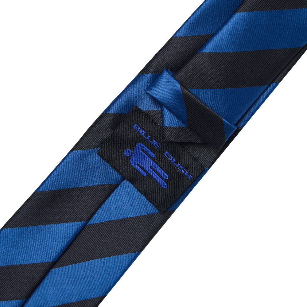Black & Blue Striped Necktie