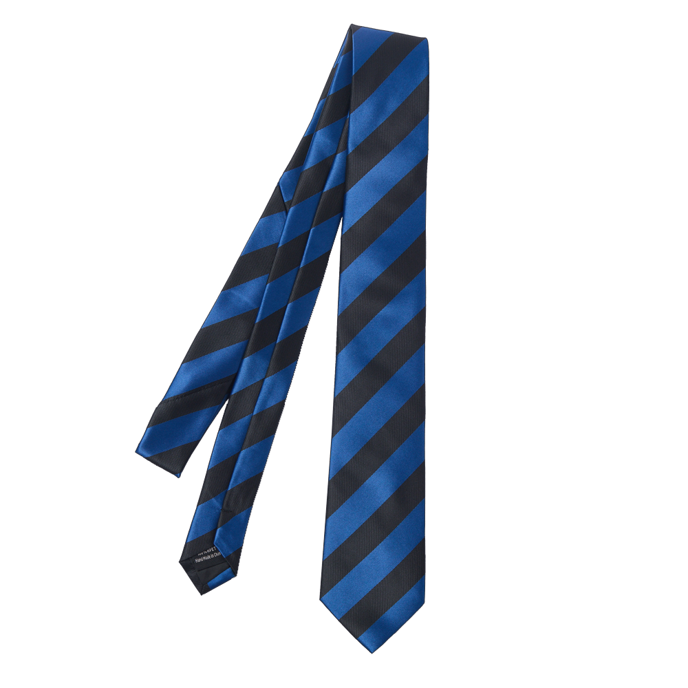 Black & Blue Striped Necktie