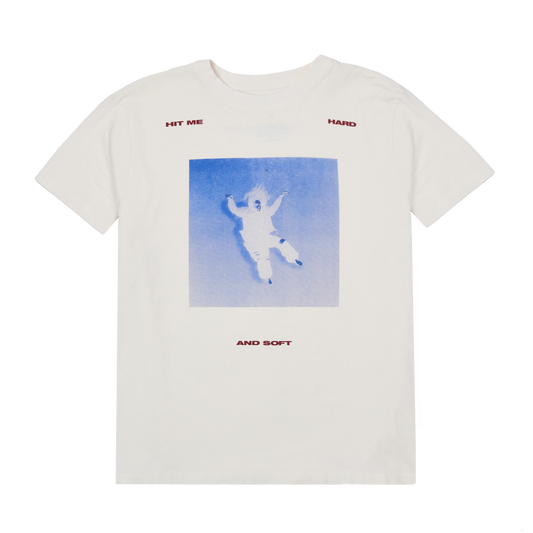 Falling Scatter Text White T-shirt