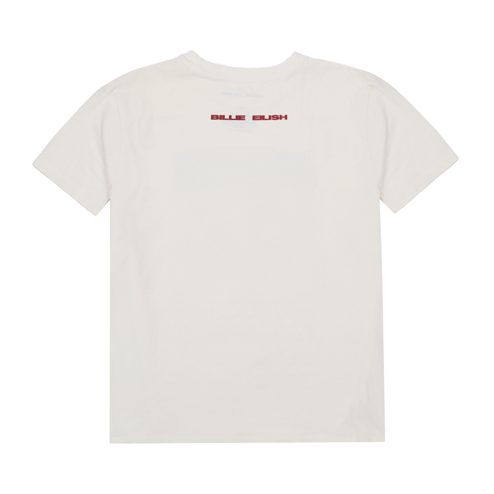 Falling Scatter Text White T-shirt